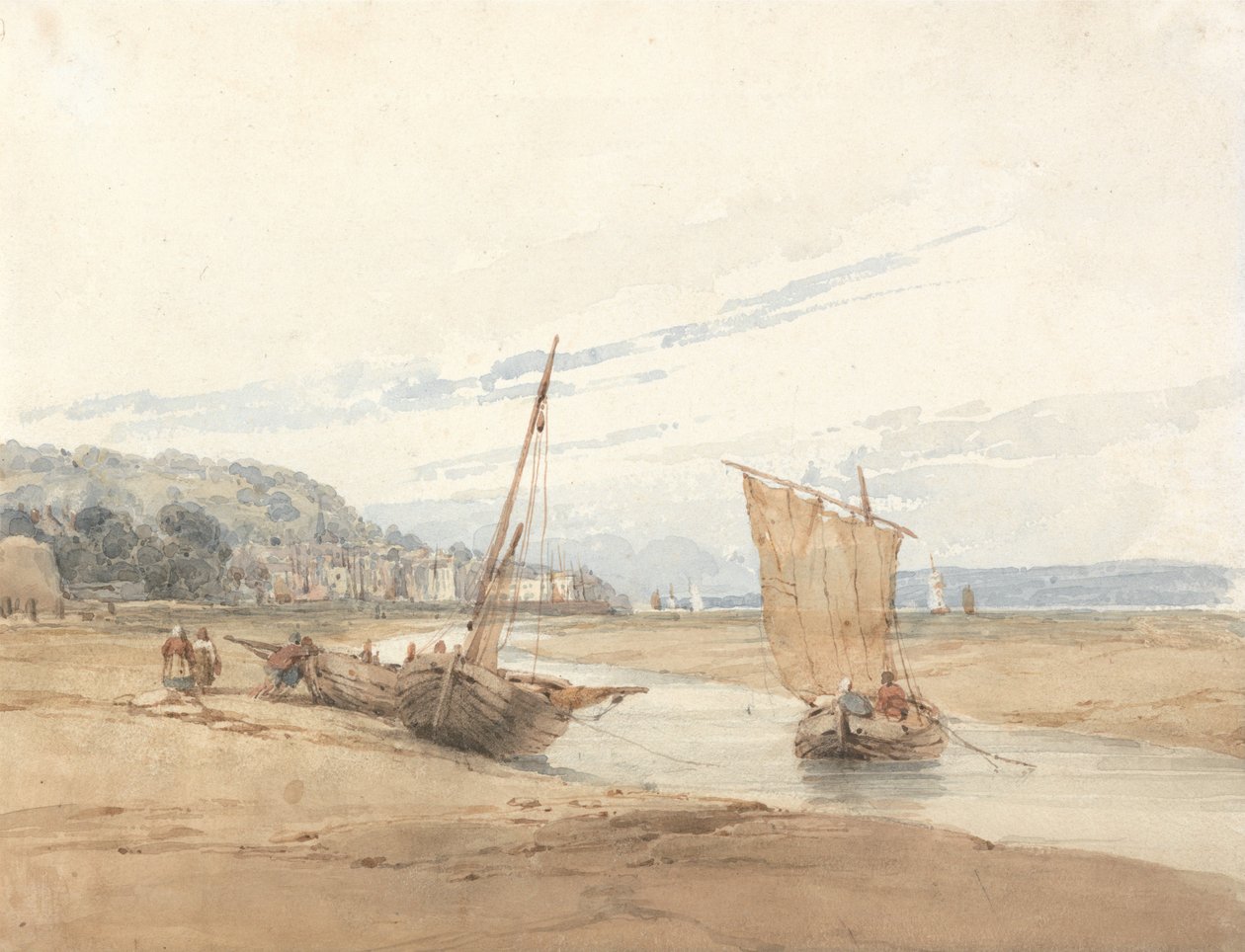 Perto de Honfleur de Richard Parkes Bonington