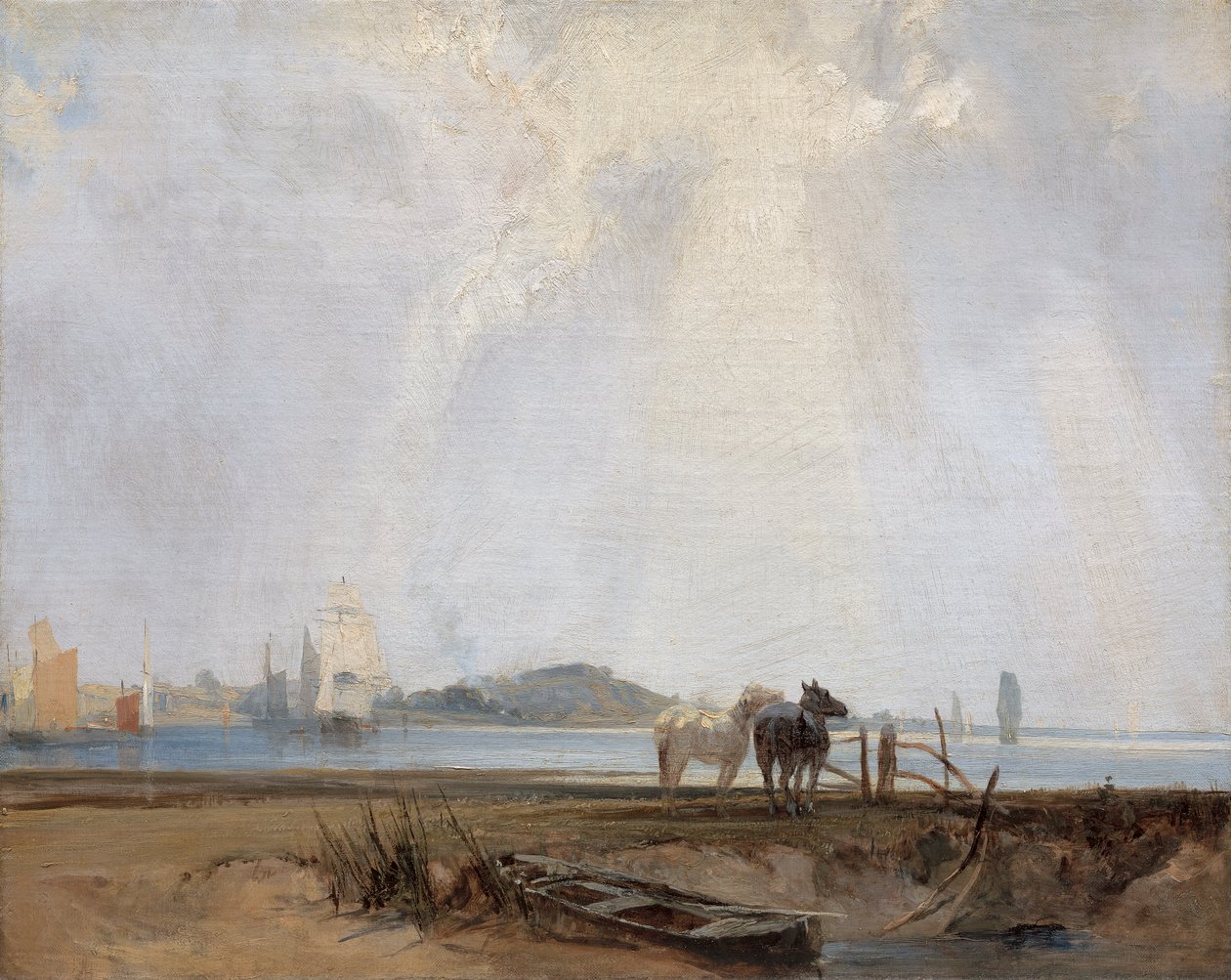 Perto de Quillebeuf de Richard Parkes Bonington