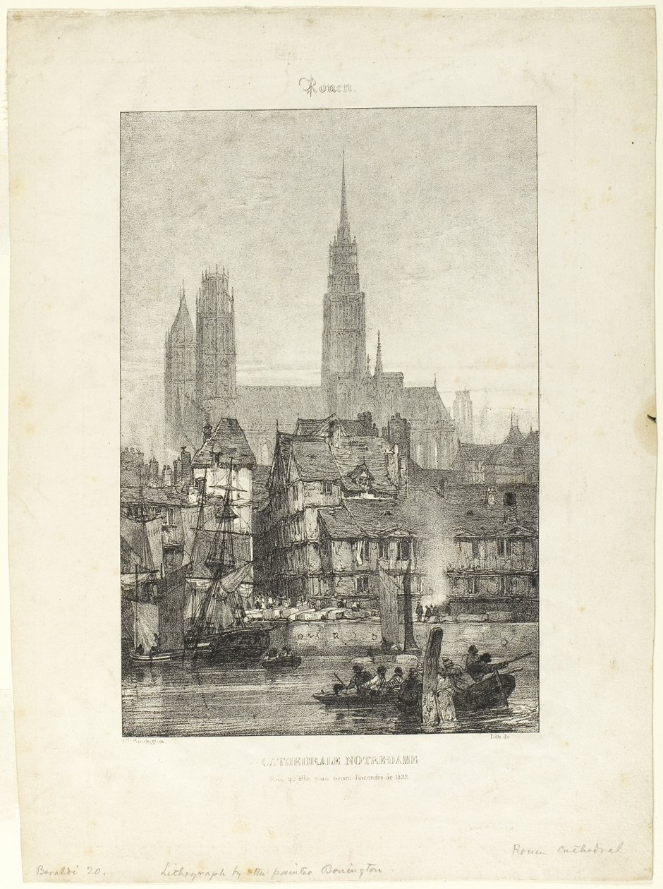 Catedral de Notre Dame em Rouen de Richard Parkes Bonington