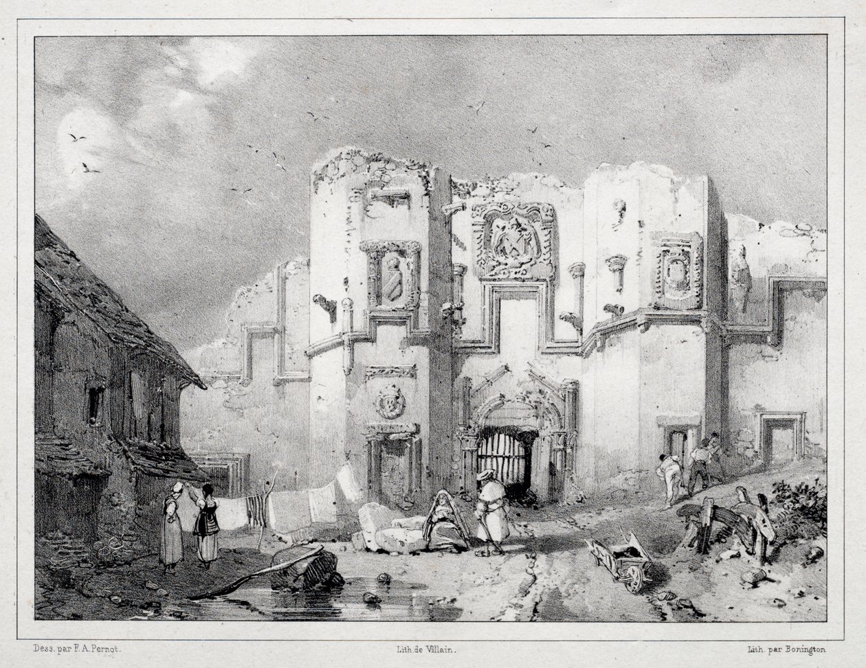 Antigo Gateway em Stirling de Richard Parkes Bonington