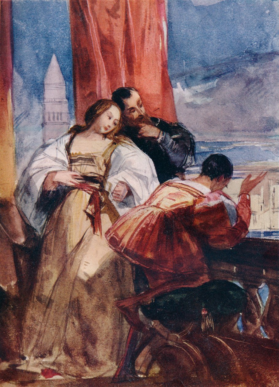 Na varanda, Veneza, c1826. de Richard Parkes Bonington