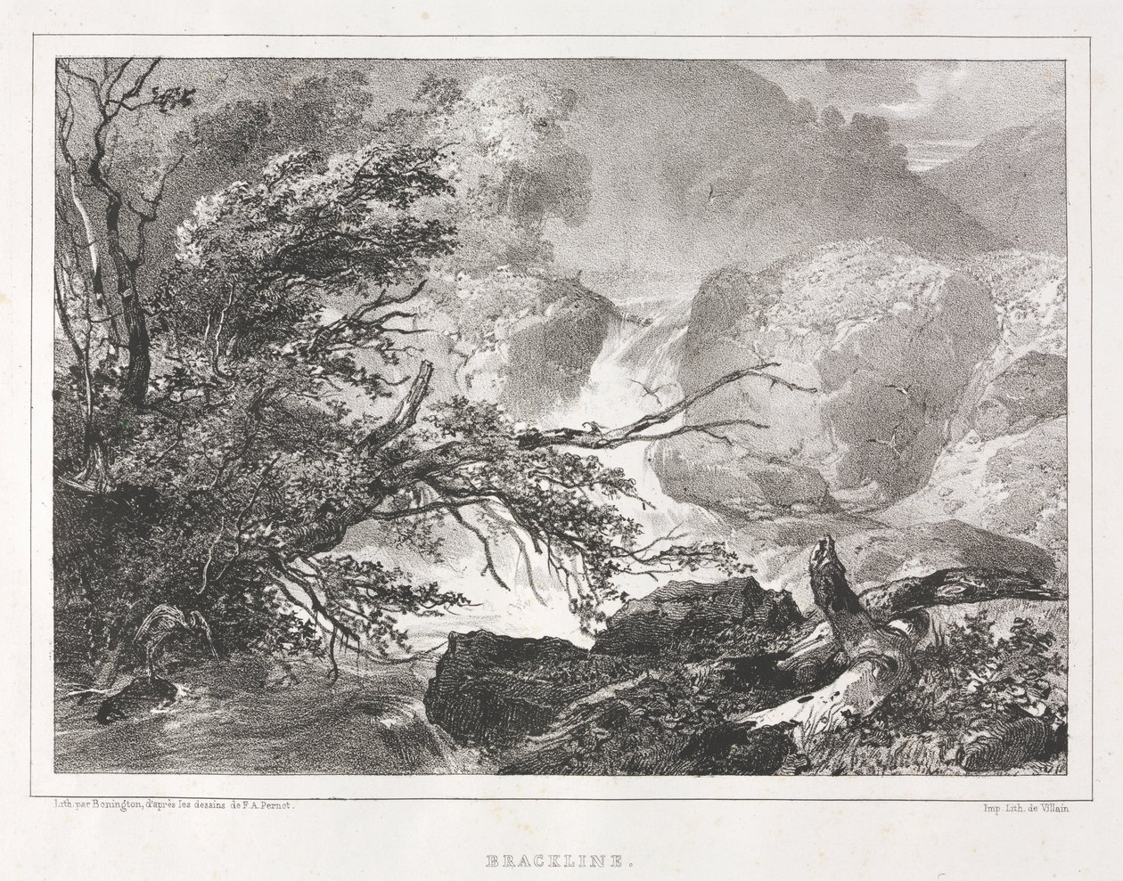 Vistas pitorescas da Escócia: Brackline de Richard Parkes Bonington