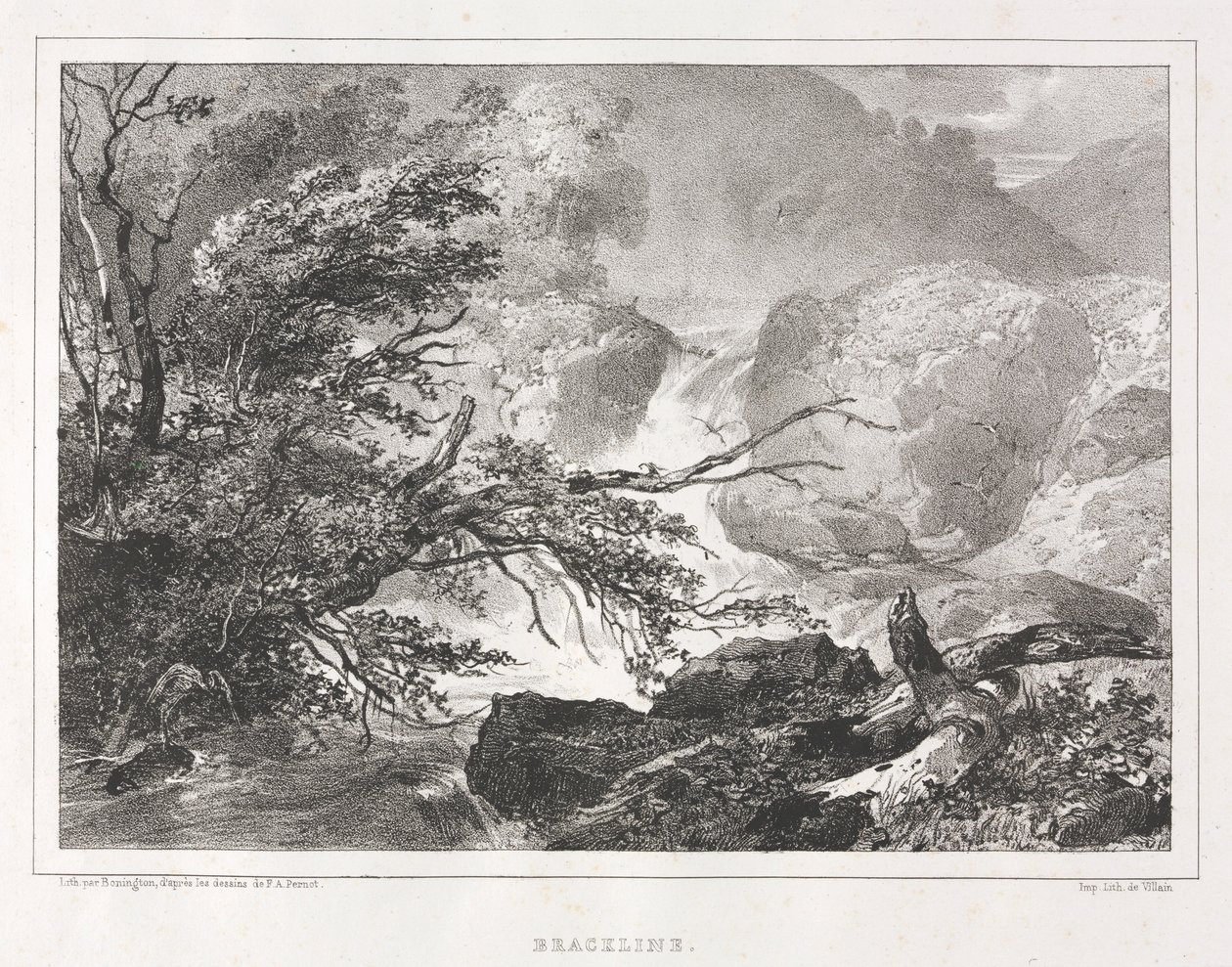 Vistas pitorescas da Escócia: Brackline, 1826. de Richard Parkes Bonington