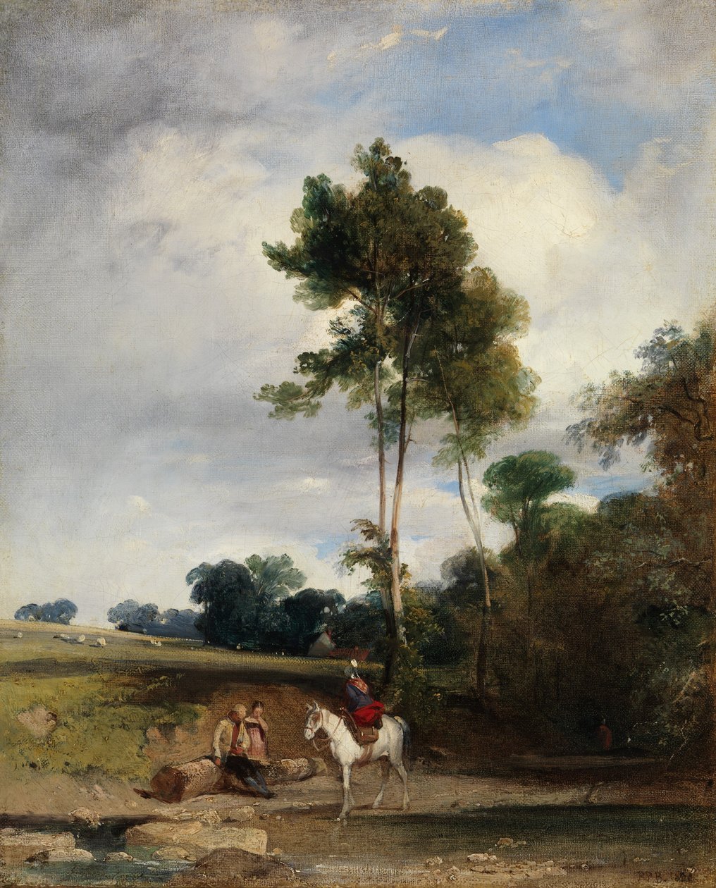 Parada na estrada, 1826. de Richard Parkes Bonington