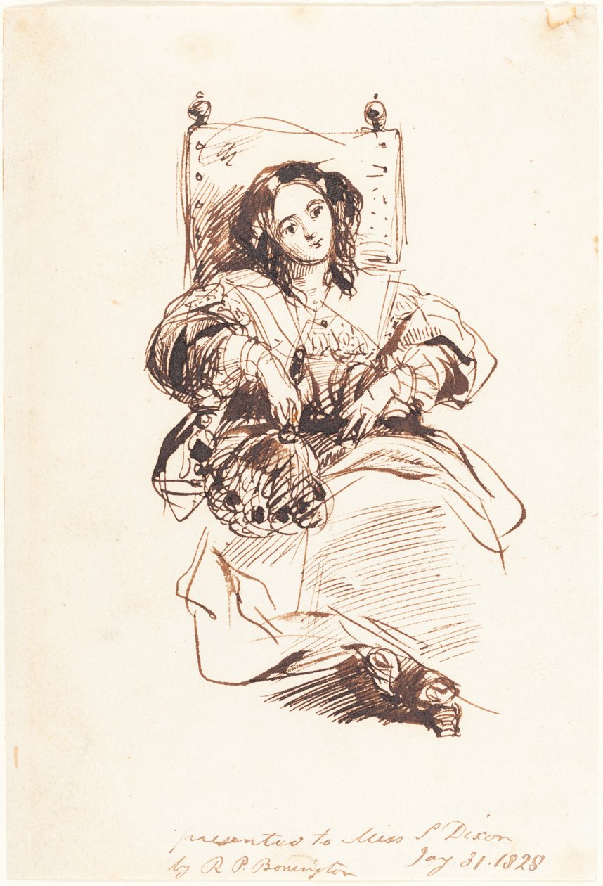 Esboço de uma mulher de Richard Parkes Bonington