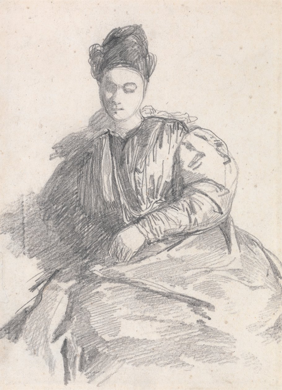 Estudo de uma mulher sentada de Richard Parkes Bonington