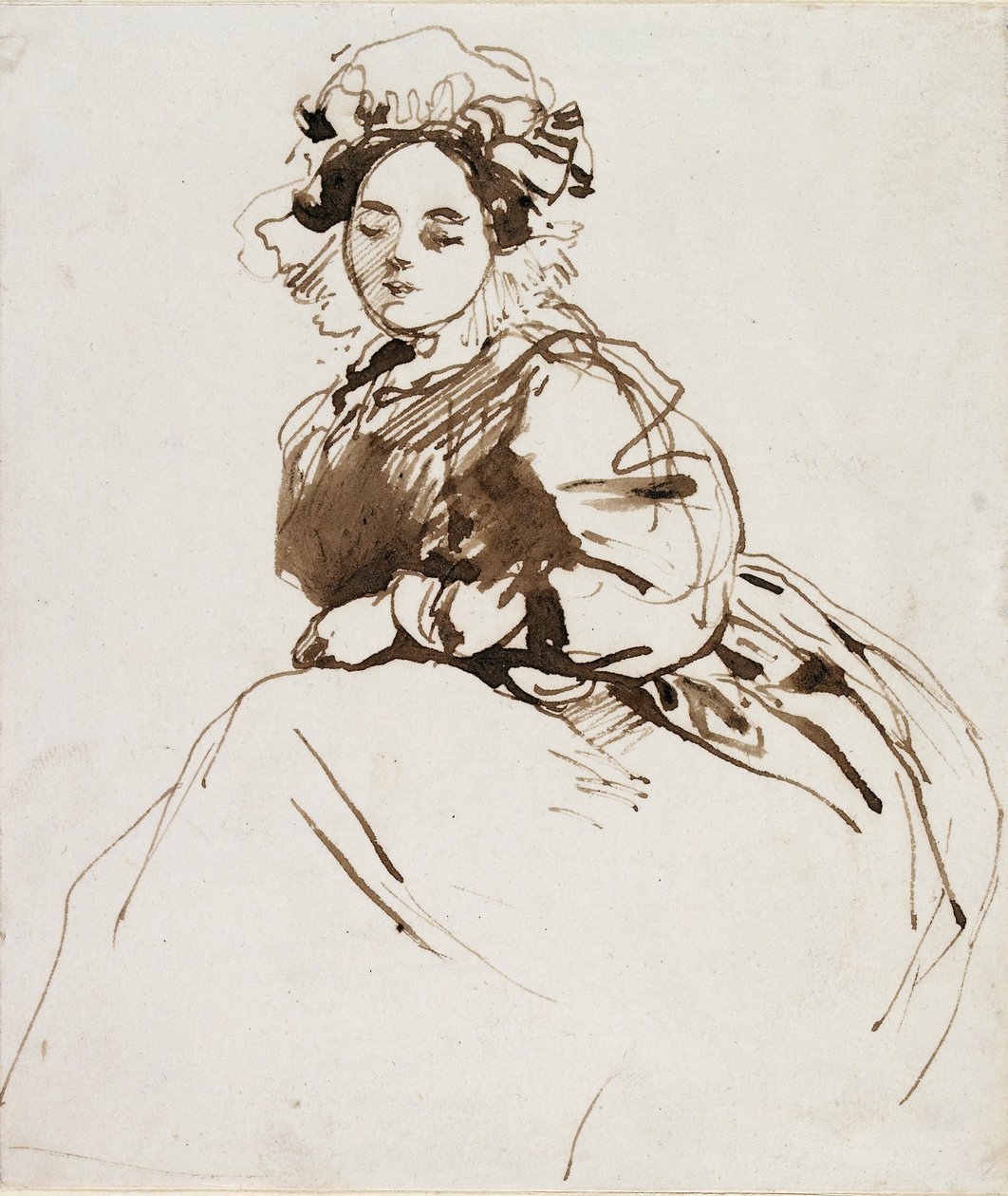 Estudo de uma mulher sentada, c1820s de Richard Parkes Bonington