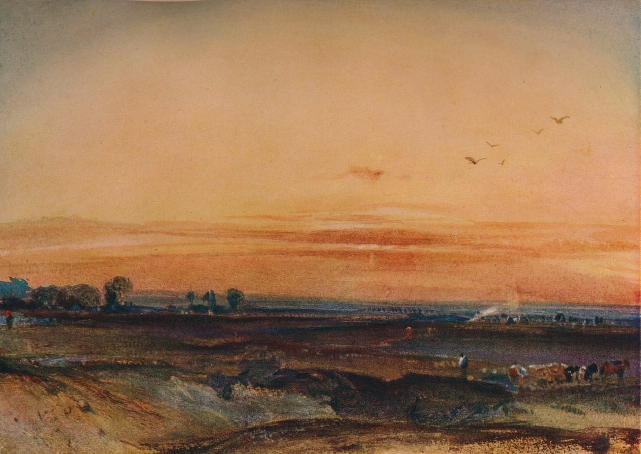 Pôr do sol, 1826 de Richard Parkes Bonington