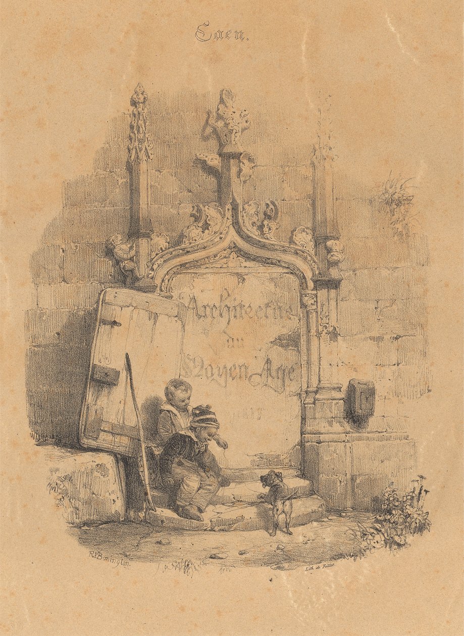 Página de título para Restos e Fragmentos de Richard Parkes Bonington