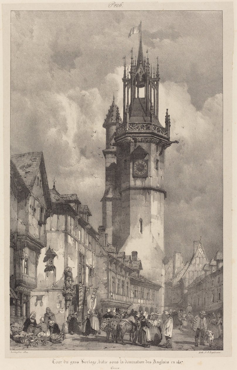Torre do Gros-Horloge, Évreux de Richard Parkes Bonington