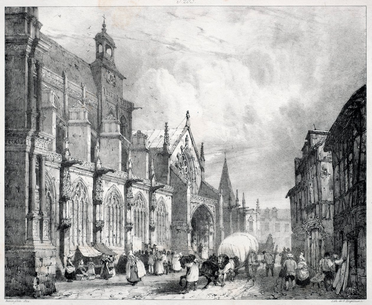 Viagens pitorescas e românticas na antiga França, Normandia ..., 1824. de Richard Parkes Bonington