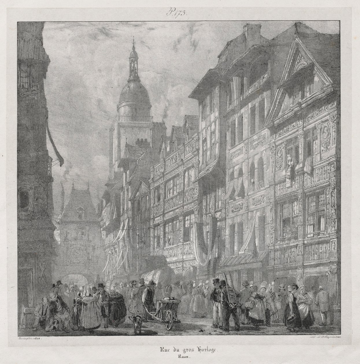 Viagens pitorescas e românticas na França antiga, Normandia ..., 1824. de Richard Parkes Bonington