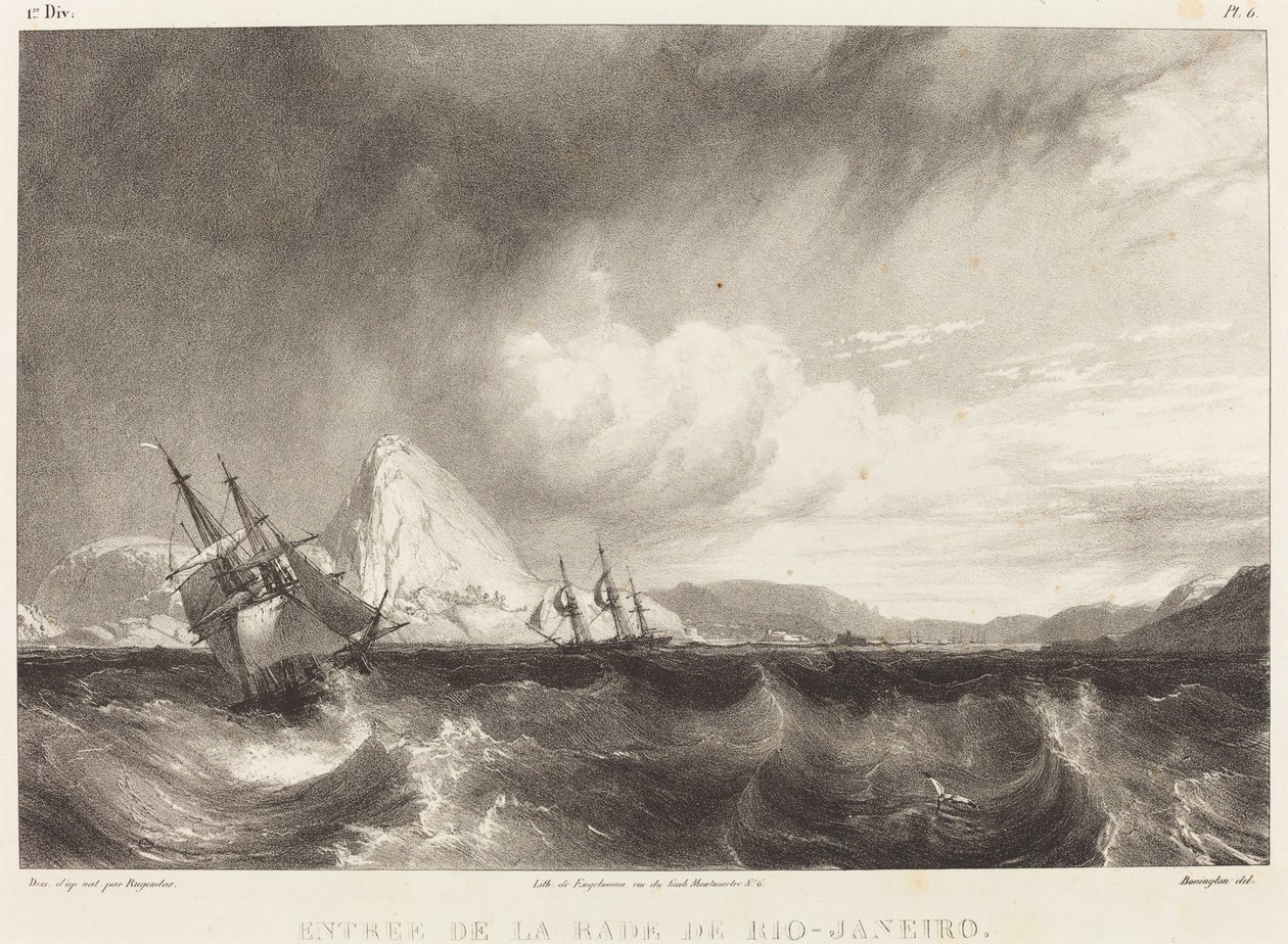 Entree de la rade de Rio-Janeiro de Richard Parkes Bonington after Moritz Rugendas