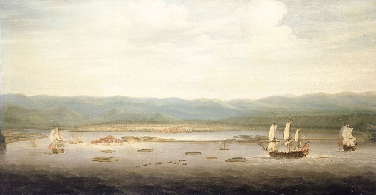 Vista de Port Royal, Jamaica, c.1758 (óleo sobre tela) de Richard Paton