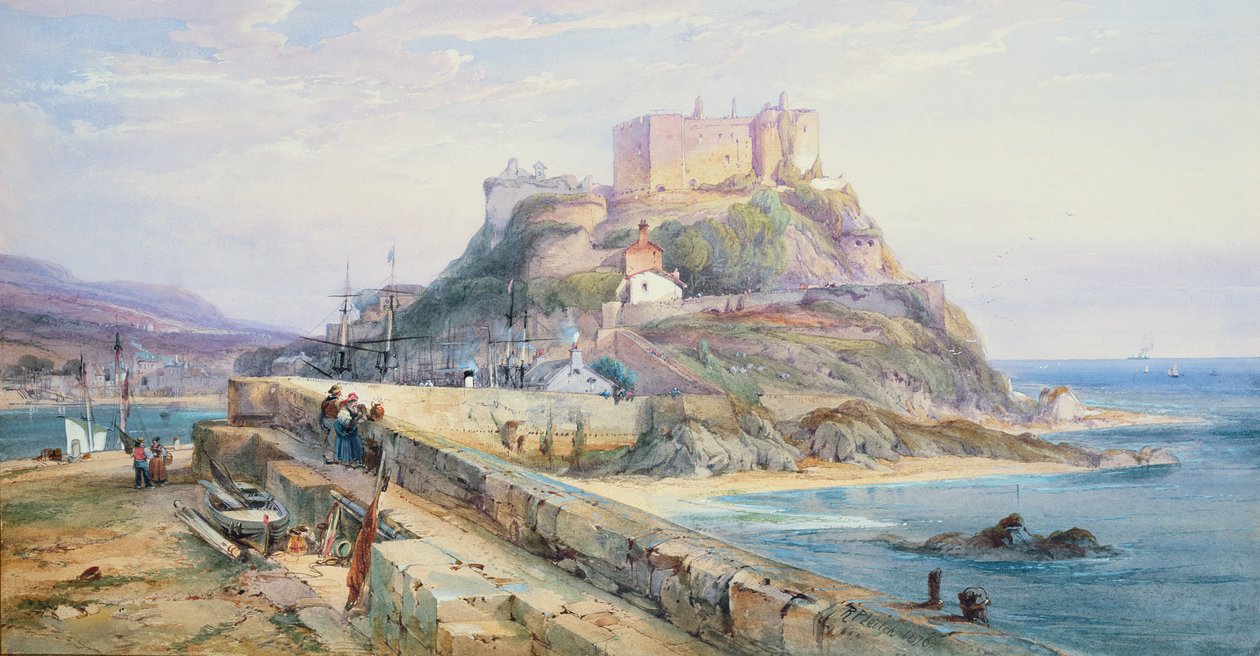 Monte Orgueil Castle, Gorey, Jersey, 1876 de Richard Principal Leitch