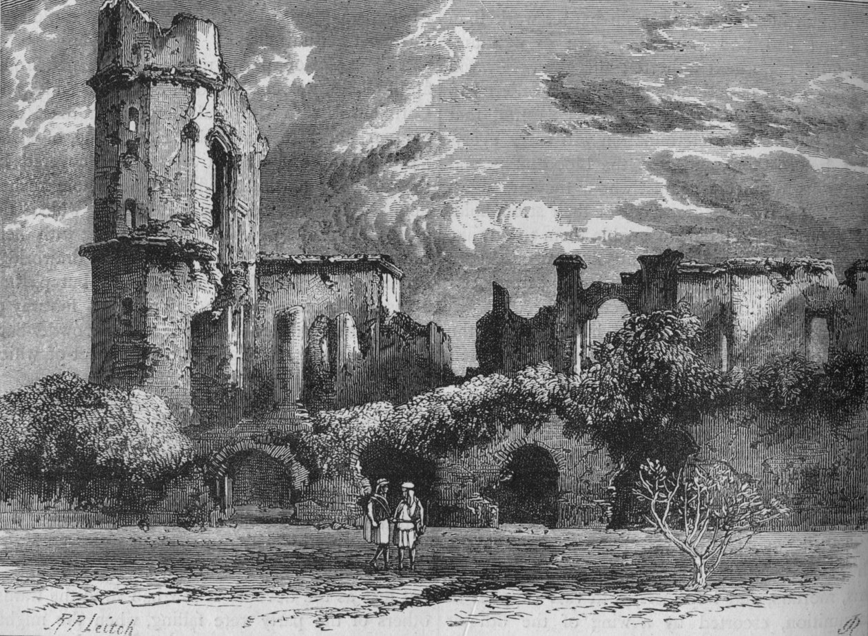 Ruínas da residência em Lucknow, c1880 de Richard Principal Leitch