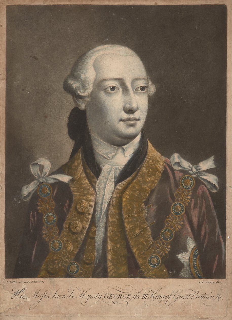 Rei Jorge III, c.1762 (mezzotint) de Richard Purcell