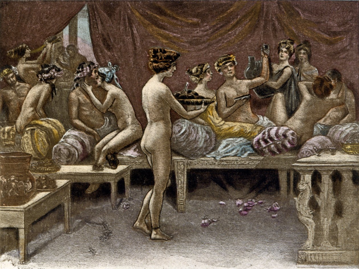 Ilustração de Richard Ranft (1862 - 1931) para Lucien de Samosate (125 aprox. - 192): as cortesãs. de Richard Ranft
