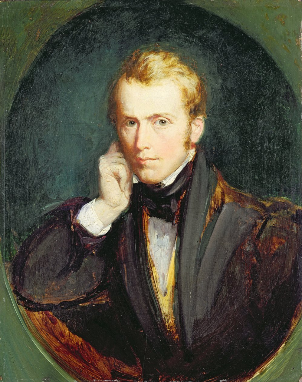 Auto-retrato, c.1827-37 (óleo no painel) de Richard Redgrave