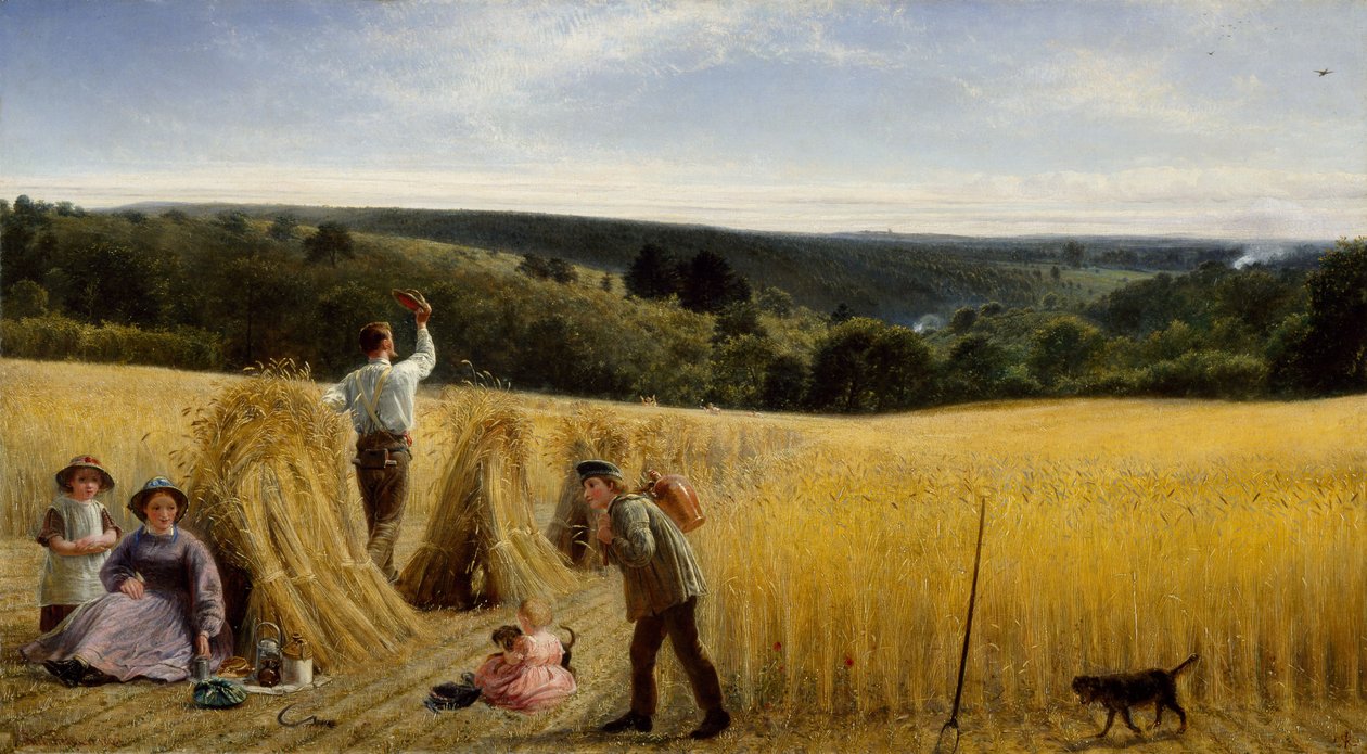 Os vales também ficam grossos com milho, 1865 de Richard Redgrave