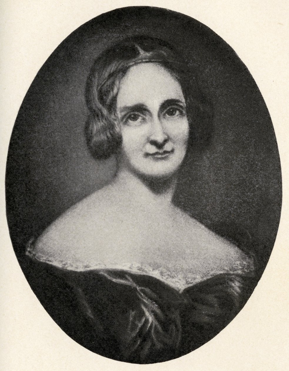 Ilustração de Mary Wollstonecraft Shelley (1797-1851) de &39;Pequenas jornadas às casas de mulheres famosas&39;, publicado em 1897 de Richard Rothwell