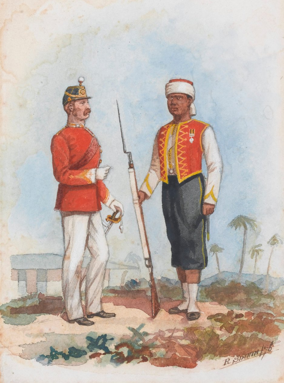 Infantaria, Regimento das Índias Ocidentais de Richard Simkin