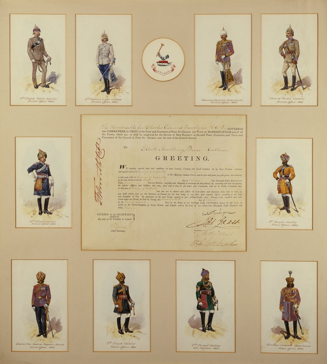 Oficiais do exército britânico em uniforme por R.Simkin, do século XIX de Richard Simkin