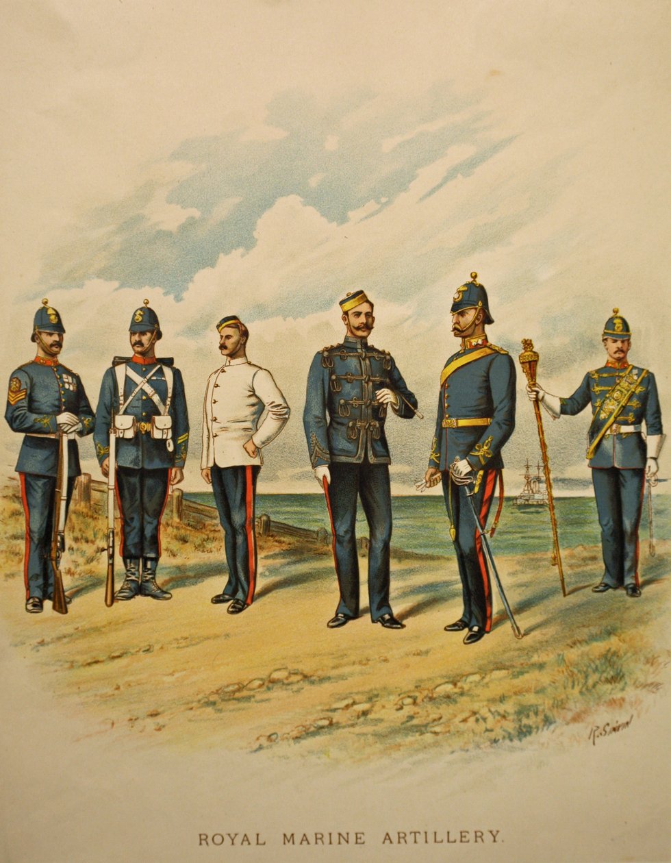 Artilharia Marinha Real, 1897 de Richard Simkin