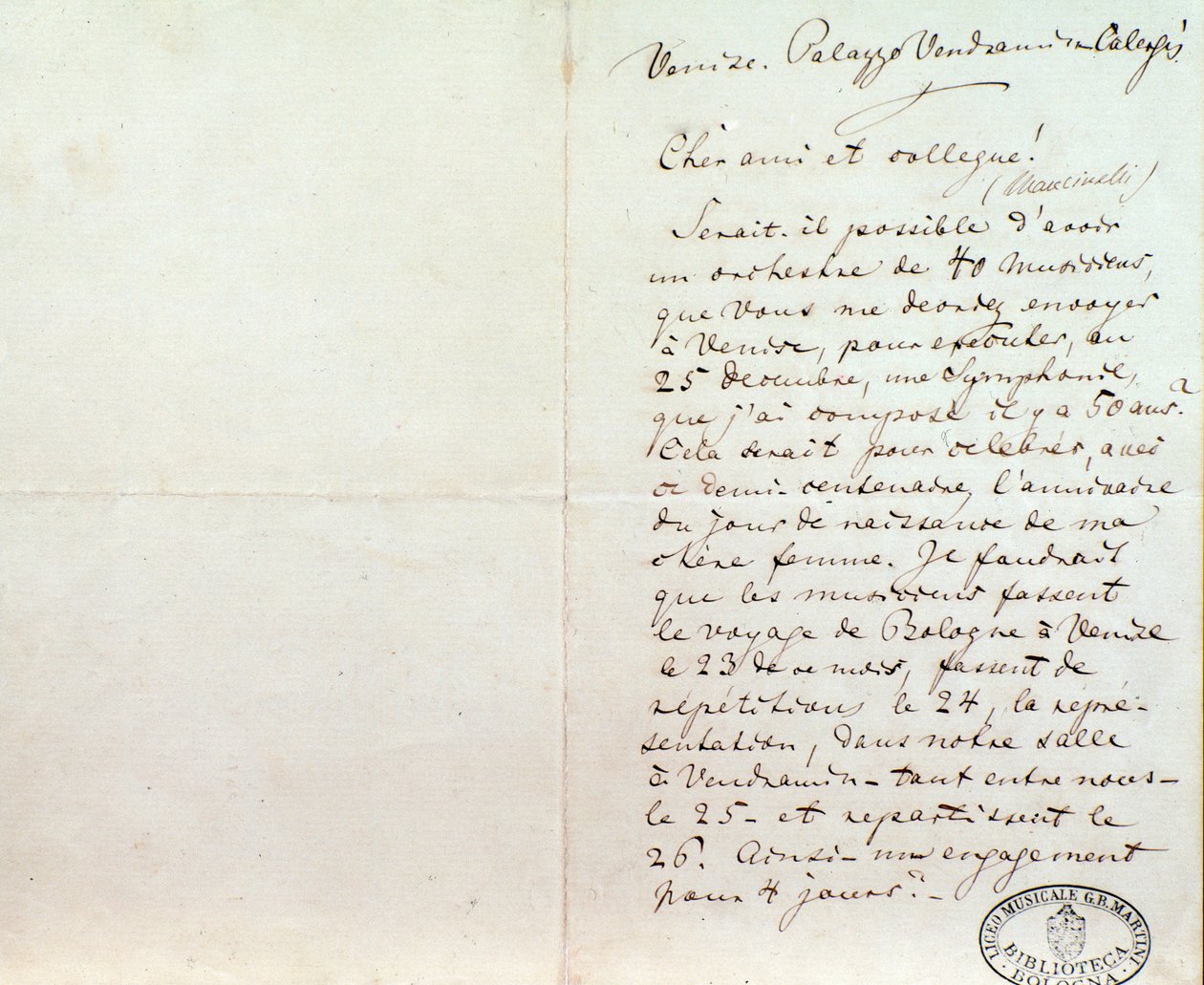 Carta manuscrita de Richard Wagner para Luigi Mancinelli, 10 de dezembro de Richard Wagner