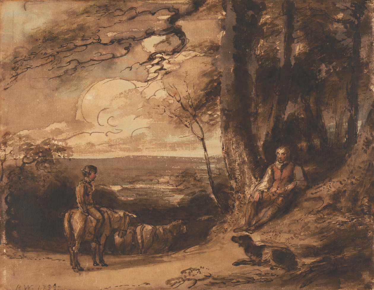 Conversa sobre uma estrada de campo de Richard Westall