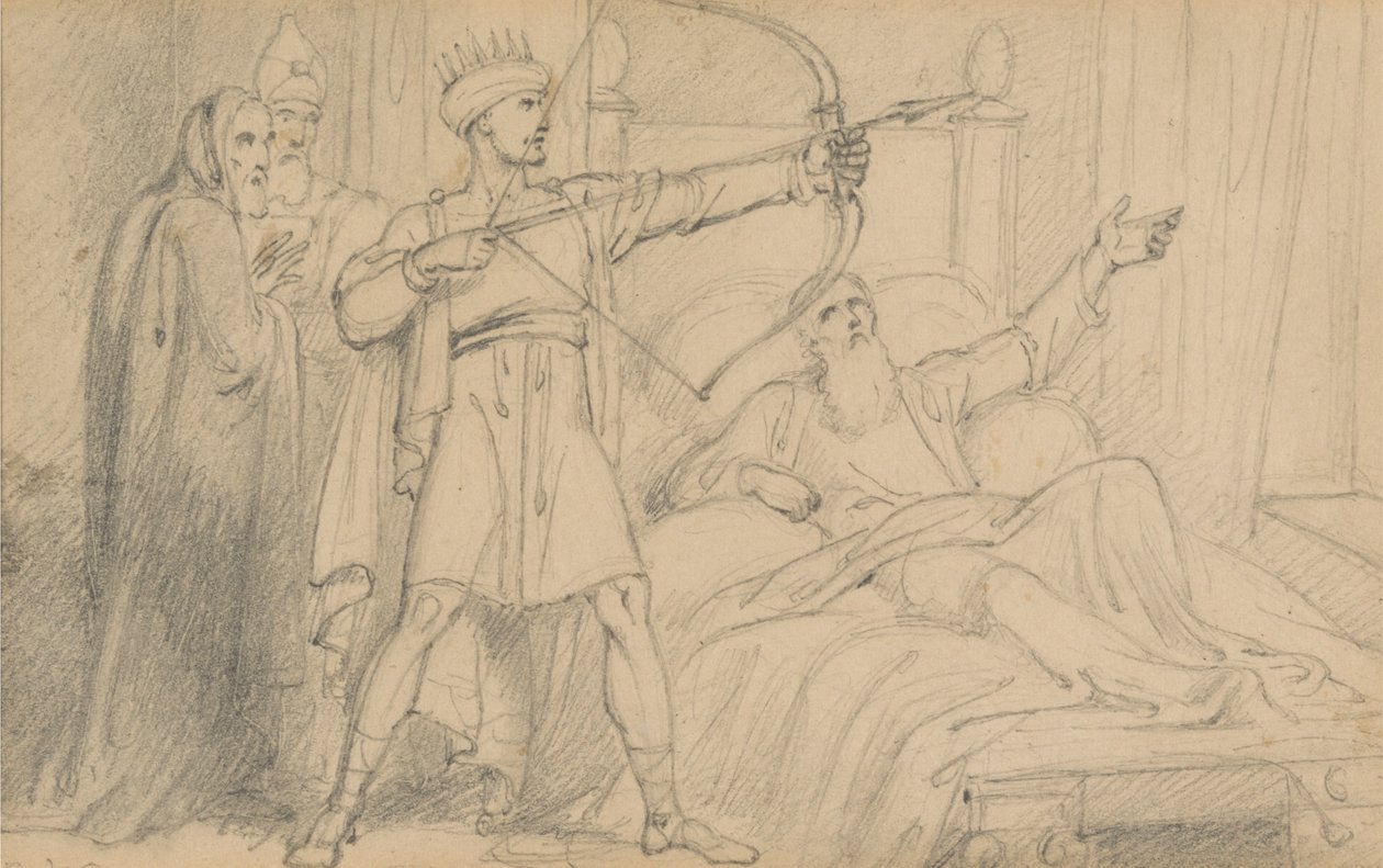 Elisha no seu leito de morte (II Reis 12:17) de Richard Westall
