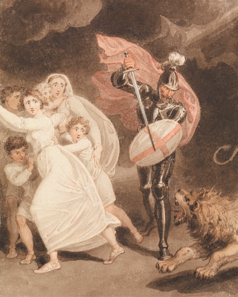 A Batalha de Greatheart com Grim de Richard Westall