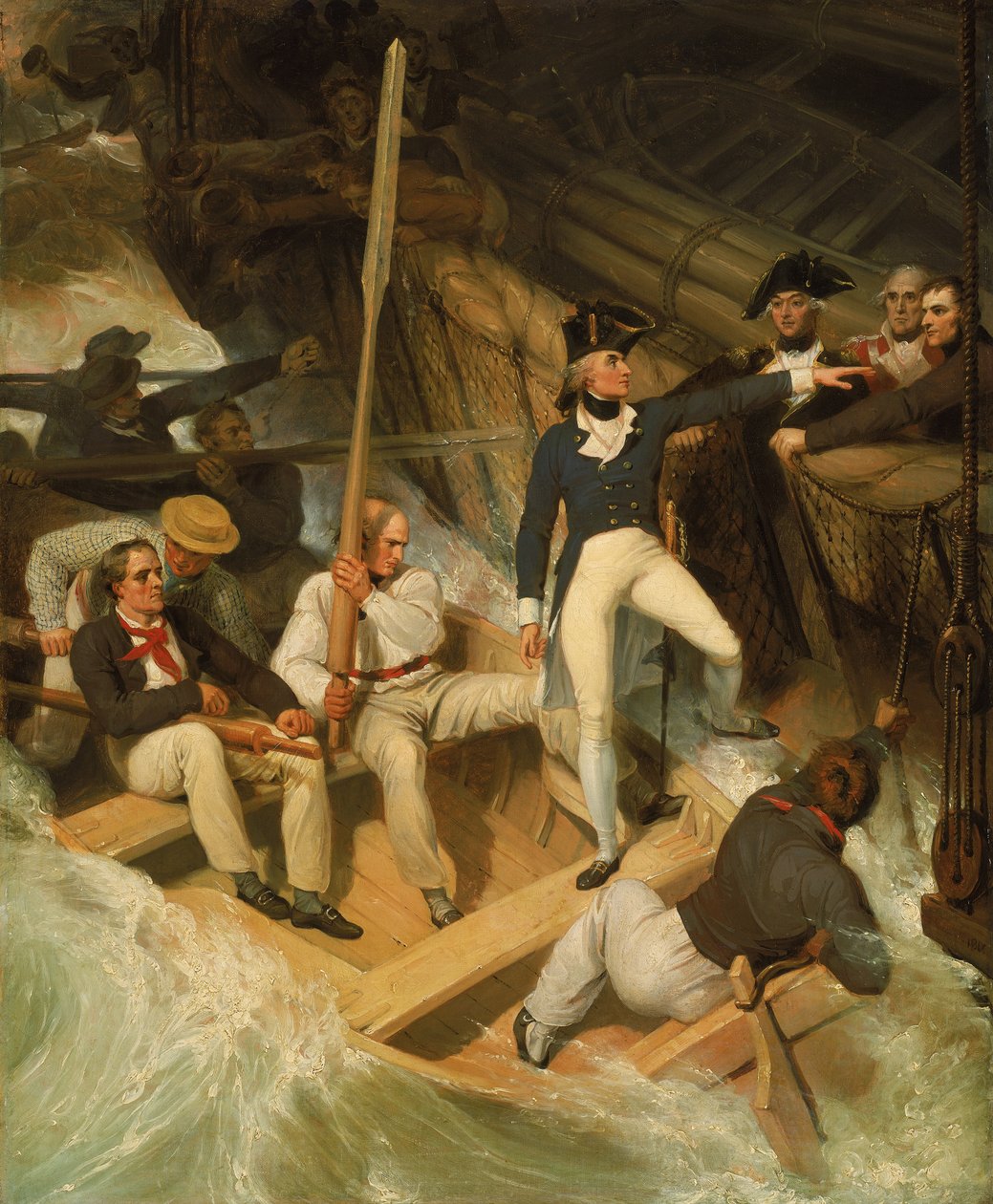 Nelson a bordo de um navio capturado, 20 de novembro de 1777 de Richard Westall
