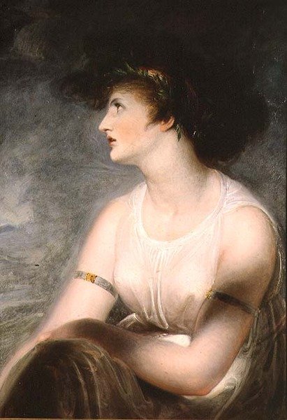 Retrato da mulher do artista como Sappho de Richard Westall
