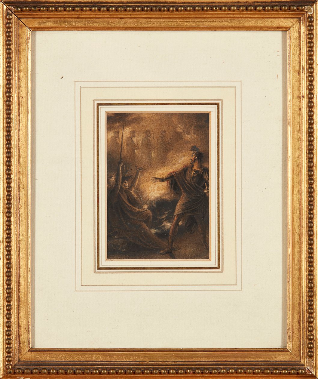 A Visão dos Descendentes de Banquo (tinta e aquarela) de Richard Westall