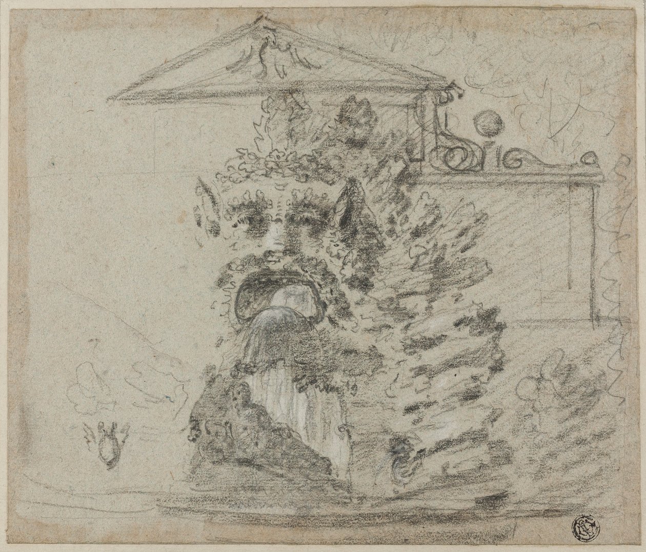 "Il Mascherone", uma fonte de Rocaille nos terrenos da Villa Borghese de Richard Wilson