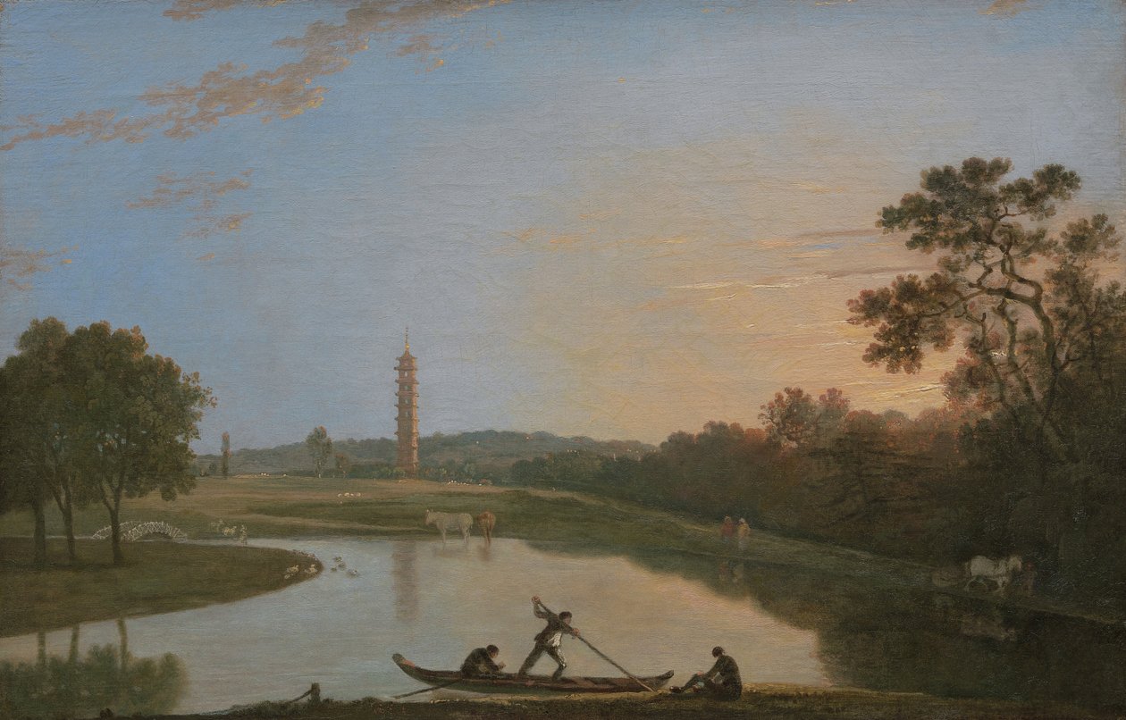 Kew Gardens: The Pagoda and Bridge [1985, Cormack, YCBA Catálogo conciso] de Richard Wilson