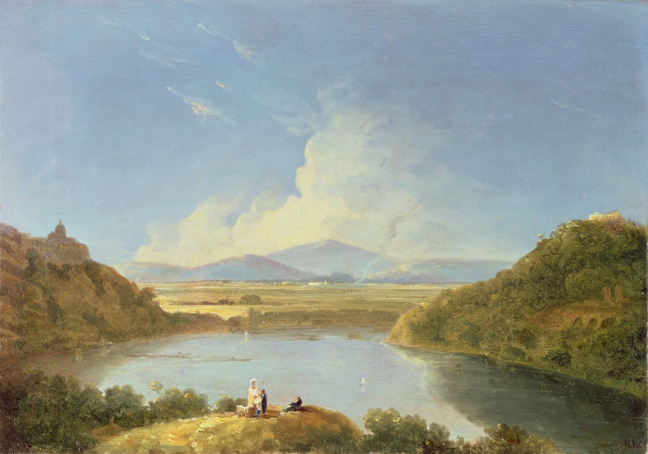 Lago Albano (óleo sobre tela) de Richard Wilson