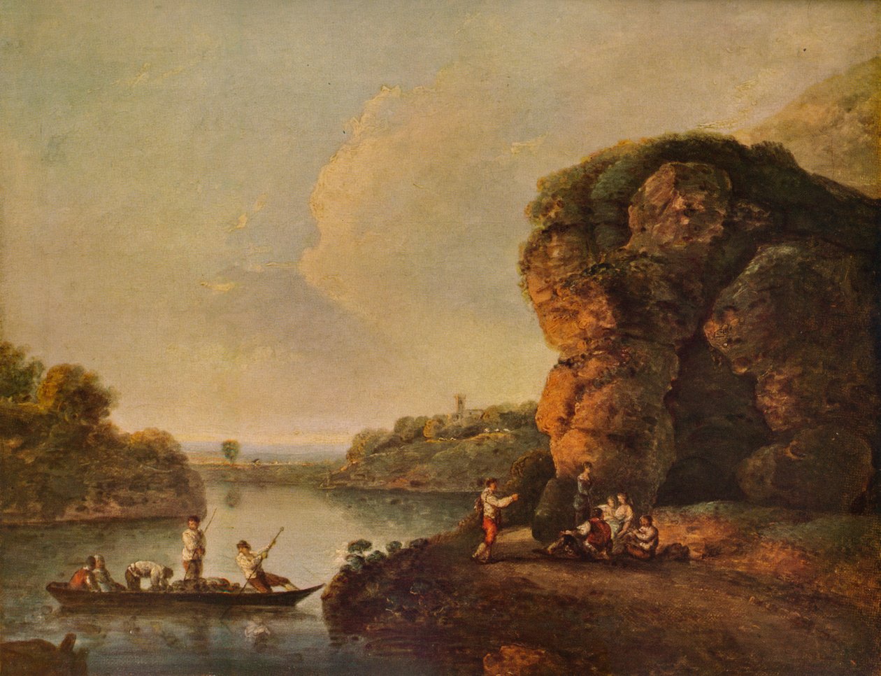 Paisagem, com rio e barcos, c1758, 1938 de Richard Wilson