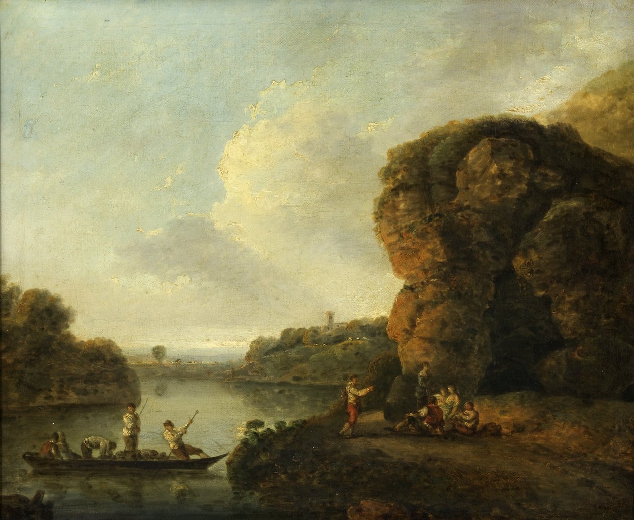 Nas margens do rio (óleo sobre tela) de Richard Wilson