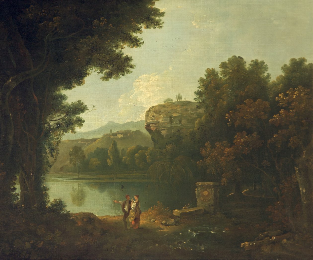 No Tibre perto de Roma (óleo sobre tela) de Richard Wilson