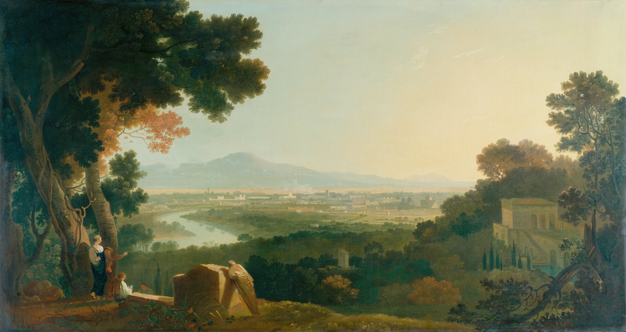 Roma da Villa Madama (óleo sobre tela) de Richard Wilson