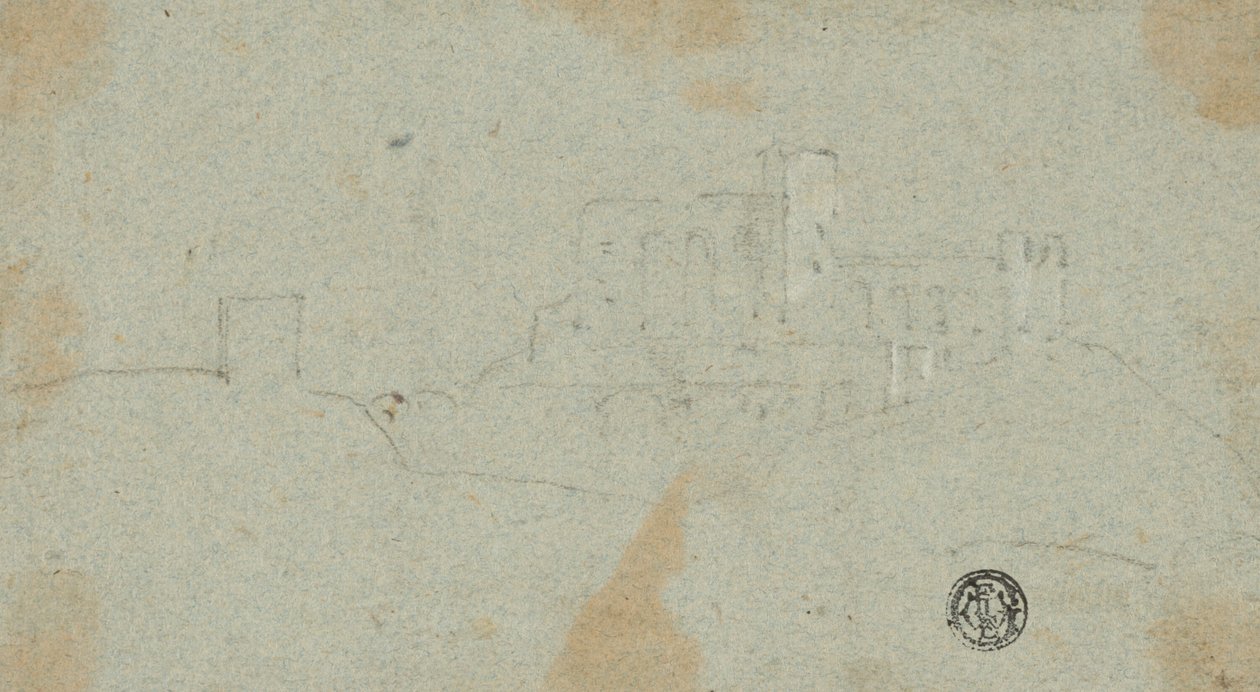 Esboço da fortaleza na colina de Richard Wilson