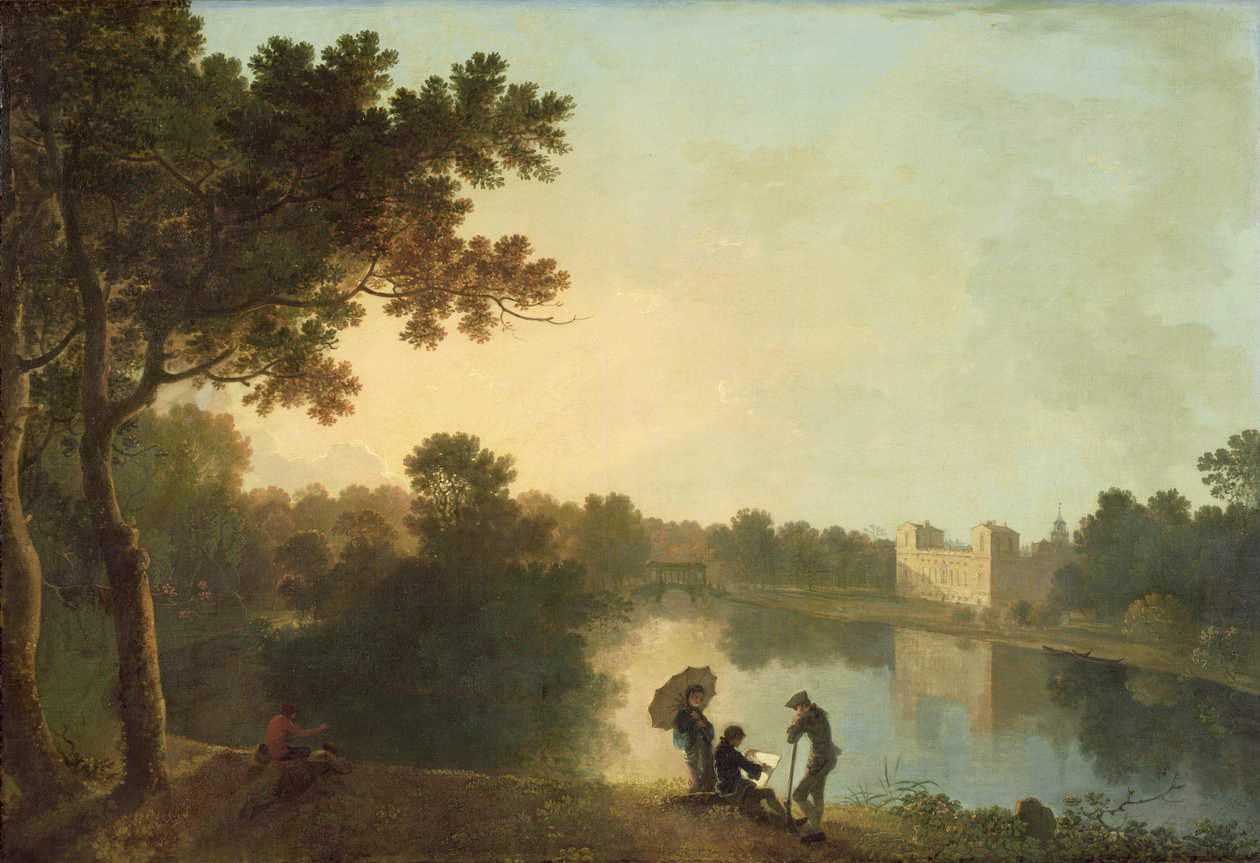 Vista sudeste de Wilton do outro lado do rio de Richard Wilson