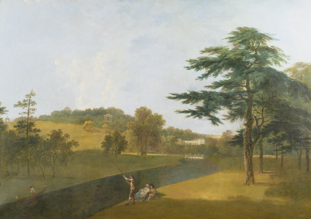 Vista Sul da Wilton House, através da Nadder (óleo sobre tela) de Richard Wilson