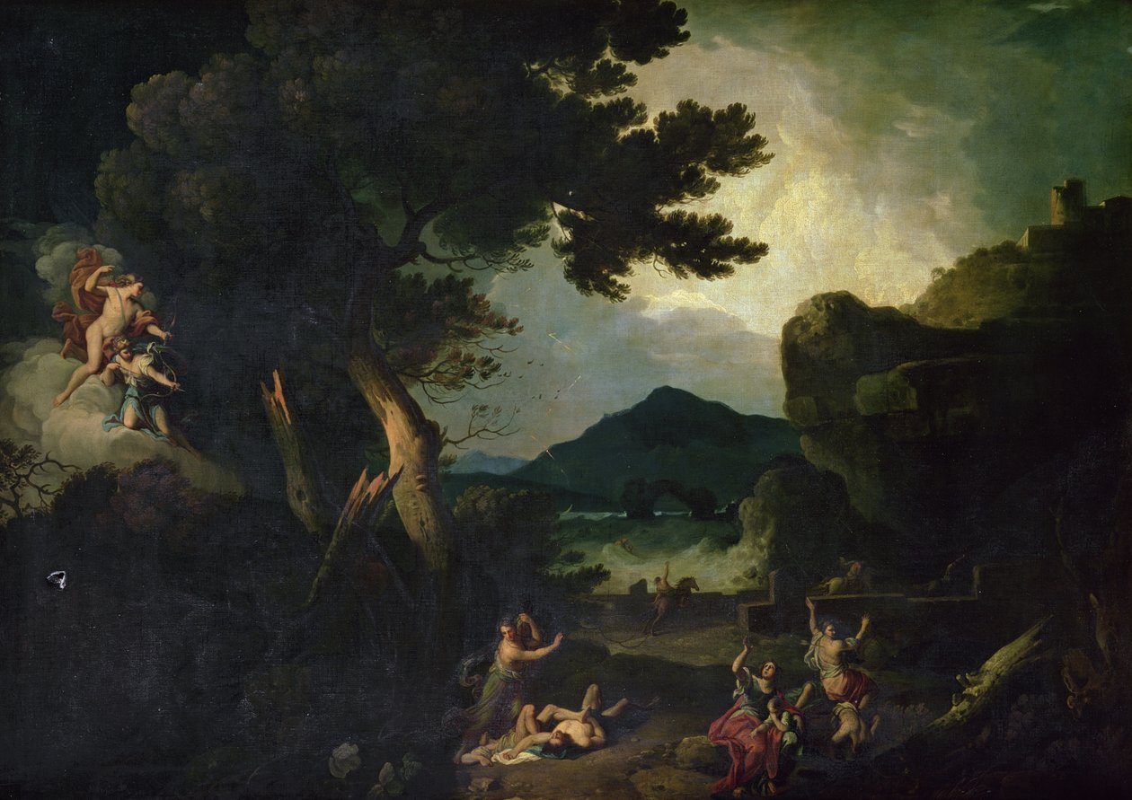 A destruição dos filhos de Niobe (óleo sobre tela) de Richard Wilson
