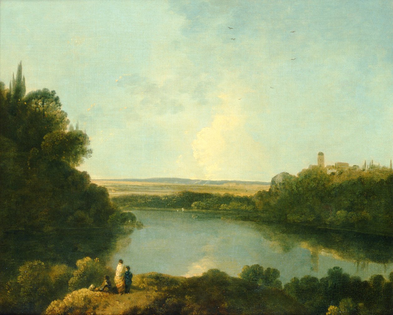 O lago Nemi perto de Roma, c.1760 (óleo sobre tela) de Richard Wilson
