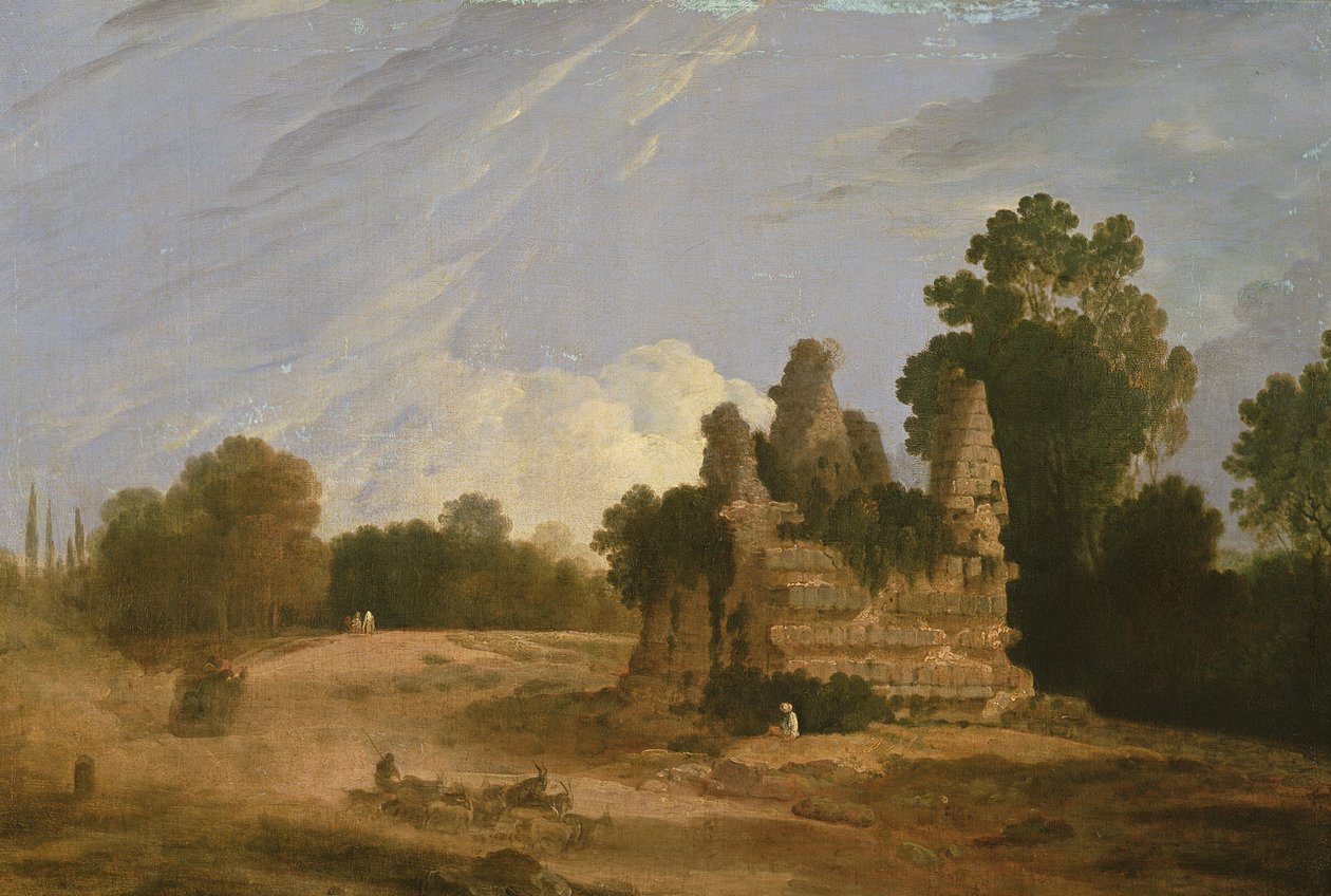 O Túmulo dos Horácios e Curiácios (óleo sobre tela) de Richard Wilson