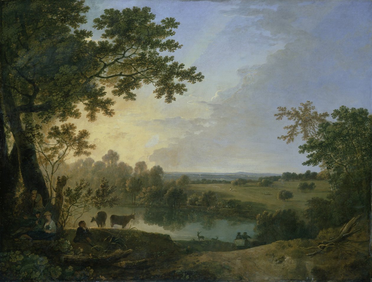 Vista do Grande Parque de Windsor, início da década de 1760 (óleo sobre tela) de Richard Wilson