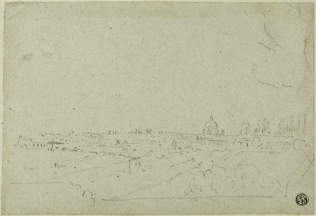 Vista de São Pedro a partir do Palácio dos Césares, com o Circo Máximo em baixo de Richard Wilson